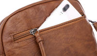Bolso Vintage con correa de hombro para mujer, bandolera pequeña de cuero Pu, de viaje, con múltiples bolsillos - details 19