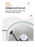 Fuente de agua de cerámica para gatos, dispensador de agua eléctrico automático para mascotas, bebedero con filtro para perros, alimentador para mascotas con bomba silenciosa, 1.5L - details 6