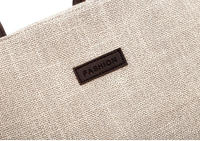 Bolso de mano de lona informal para mujer, bolsa de hombro de gran capacidad, ligera, de compras, de algodón y lino, con asa, de viaje, Hobo - details 16