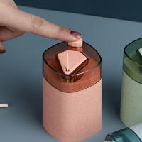 Soporte automático para palillos de dientes, dispensador creativo de palillos de dientes, contenedor de palillos de paja de trigo, cocina emergente - details 5