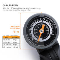 120psi Bicycle Floor Standing Pump Presta Schrader Dual Valve Conversion MTB Road Bike Mini Portable Tire Pump Inflator - details 4