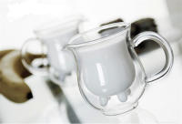 Taza creativa de vidrio de doble capa de vaca, jarra de leche encantadora, jarra de jugo, té, café, taza de vidrio transparente, jarra de Espumador de leche, 250ml - details 3
