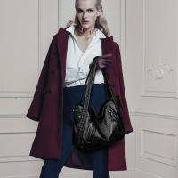 Bolso de mano de gran capacidad para mujer, bandolera de hombro de PU, Retro, de cocodrilo, para uso diario - details 9