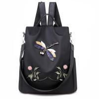 Mochila con bordado de moda para mujer, bolsa de viaje Oxford impermeable de gran capacidad, mochila multifunción para ordenador portátil - details 12
