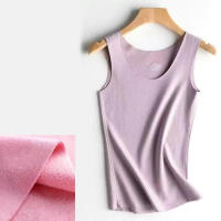 Chaleco deportivo para mujer Tops térmicos de lana cálidos de invierno - details 15