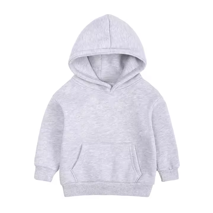 Novedad Otoño Invierno con capucha bebé niños niñas ropa sudadera sólida manga larga Tops chaqueta escolar para niños 12M-7Y - 1