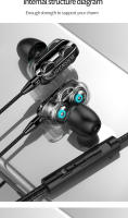 VAORLO 4D Dual Drive Hifi Heavy Bass Music Wired Earphones Stereo In-Ear 3.5MM AUX With Mic Earbuds Sports Music Gaming Headsets - details 13