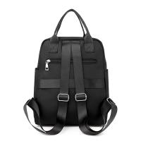 Mochila Oxford impermeable de gran capacidad para mujer, Bolsa Escolar de viaje para adolescentes, paquete negro Simple, nueva moda - details 19