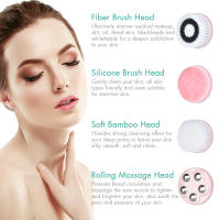 Cepillo de Limpieza Facial Eléctrico para Cuidado de la Piel Vibración para Eliminar Maquillaje Silicona para Lavado de Poros y Espinillas - details 1