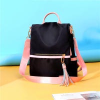 Mochila escolar de tela Oxford para mujer, bolso de hombro de Color caramelo, mochila de viaje para niña adolescente y niño - details 4