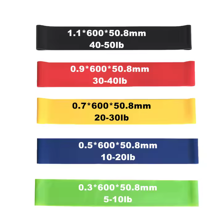 Bandas Elásticas para Fitness, 5 Niveles de Banda de Resistencia, para Entrenamiento de Fuerza, Yoga, Pilates, Culturismo,con Bolsa - 1