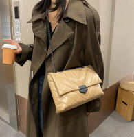 Bolso cruzado de cuero PU de hilo de lujo para mujer, bandolera con cadena, bolso de gran capacidad - details 10