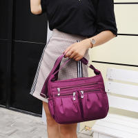Bolso de hombro de nailon para mujer, bandolera impermeable con múltiples bolsillos, de gran capacidad, Oxford, de viaje - details 3