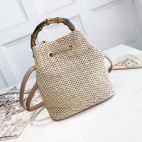 Bolso de paja con cordón para mujer, tejida a mano bandolera de hombro, monedero de compras, bolsos de playa, Verano - details 18