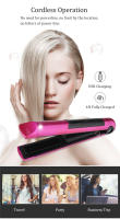 Wireless Electric Heating Hair Straightener Curler For Women Rechargeable Portable Home Travel Hair Straightening Curling Iron - details 3