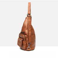 Bolso de mano informal de cuero lavado para mujer, bolso de hombro grande, bolso cruzado de cuero Vintage para mujer - details 12