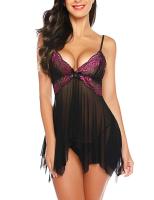 Lencería Sexy para mujer, picardías con cierre frontal, encaje con cuello en V, ropa de dormir de malla, lencería para mujer, ropa de dormir, lencería porno - details 49