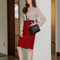 Bolso de hombro pequeño para mujer, bandolera de piel sintética suave con solapa, diseño Simple - details 2