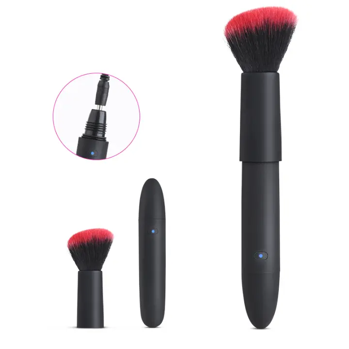 Vibrador tipo bala para mujer, punto G, pezón, clítoris, cepillo de maquillaje, vibradores, estimulador AV, varita mágica, masaje, juguetes sexuales, consolador, cepillo de maquillaje, vibrador para mujer, estimulador de clítoris y vagina, AV Magic Dildo - 1