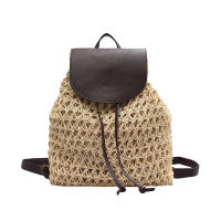 Mochila de Viaje para Mujer en Punto de Crochet con Diseño Boho Estilo Hueco Alhombrado para Hombro y Espalda Ideal para Playa y Verano - details 37
