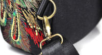 Mochila de lentejuelas de gran capacidad para mujer, bolso de lujo con bordado de pavo real, informal, de viaje - details 18