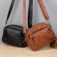 Bolso Vintage con correa de hombro para mujer, bandolera pequeña de cuero Pu, de viaje, con múltiples bolsillos - details 7