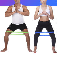 Bandas de goma de resistencia para Yoga, 5 colores, equipo de Fitness para interiores y exteriores, bandas elásticas de entrenamiento deportivo para Pilates de 0,35mm-1,1mm - details 2