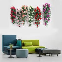 Rosa Artificial de Rattan para Decoración de Pared en Casa Boda Fiesta de Nubecom Hecha de Seda y Plástico Tipo de Planta Artificial: Rosa - details 8