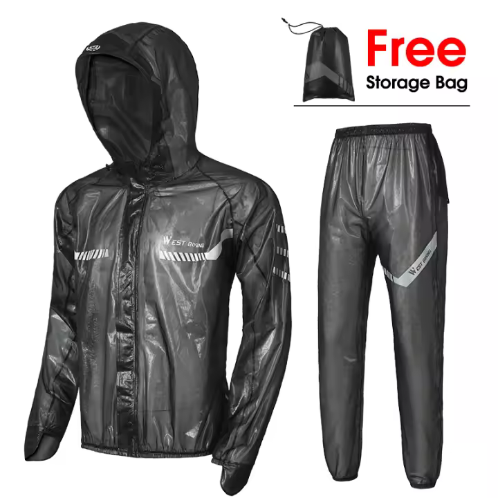 WEST BIKING-chubasquero impermeable para ciclismo para hombre y mujer, camiseta reflectante para bicicleta eléctrica, chaqueta deportiva para bicicleta de montaña y carretera - 1