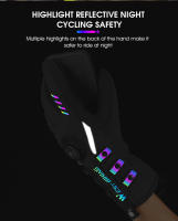 WEST BIKING-Guantes Térmicos de invierno para ciclismo, manoplas reflectantes para pantalla táctil, resistentes al agua, para ciclismo, moto y esquí - details 9