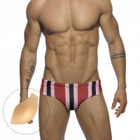 Jessborn pantalones de natación triangulares a rayas verticales para hombre, pantalones de natación sexys de tiro bajo, pantalones cortos deportivos para surfear en la playa, primavera caliente - details 0
