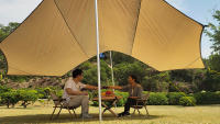 Vela de Sombra Impermeable Octagonal Grande 5.1x5.1m Venta de Campamento de Trompo de Sol para Jardín al Aire Libre Playa Turista - details 12