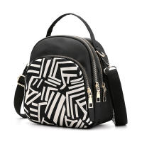 Mochila con estampado de moda para mujer, bolso cruzado de nailon de gran capacidad, multicapa, mochilas escolares, mochila de viaje impermeable - details 10