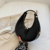 Bolso de Mujer de Lujo en Forma de Media Luna de Cuero PU Bolso de Hombro de Color Sólido Bolso Pequeño de Dumpling Diseño de Bolso de Axila - details 14