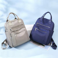 Mochila Oxford impermeable de gran capacidad para mujer, Bolsa Escolar de viaje para adolescentes, paquete negro Simple, nueva moda - details 12