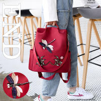 Mochila con bordado de moda para mujer, bolsa de viaje Oxford impermeable de gran capacidad, mochila multifunción para ordenador portátil - details 3