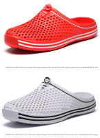 New Brand Hole Shoes Men Gray Garden Casual Rubber Clogs For Men Male Slippers Summer Slides Swimming Jelly Shoes Men Slippers - details 6
