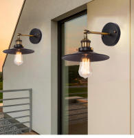Lámpara de pared Industrial Retro Para Loft, candelabro de pared de hierro negro, accesorio de luz de escalera para casa, pasillo, iluminación exterior, 110V, 220V - details 8