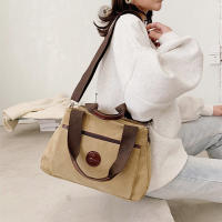 Bolso de mano informal de lona para mujer, bandolera de hombro de gran capacidad, de diseñador, para compras - details 8
