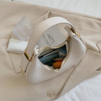 Bolso de Mujer de Lujo en Forma de Media Luna de Cuero PU Bolso de Hombro de Color Sólido Bolso Pequeño de Dumpling Diseño de Bolso de Axila - details 29