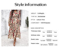 Women's 2024 Spring/Summer Casual Holiday Printed Dress - details 0