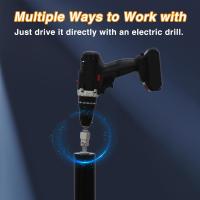 Adaptador de taladro inalámbrico con manivela para gato de remolque de viento superior con broca adaptadora de enchufe de 1/2 pulgada - details 3