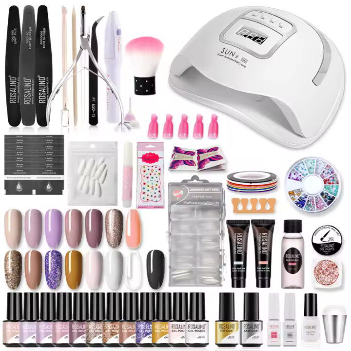 ROSALIND-Conjunto de esmaltes en Gel para uñas, herramientas de manicura, conjunto completo, para Semi permanente, necesita UV LED - 1