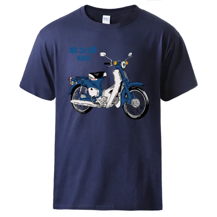 Camiseta clásica con estampado de motocicleta C50 para hombre, Camisa de algodón de manga corta, suave y transpirable, combina con todo - 1