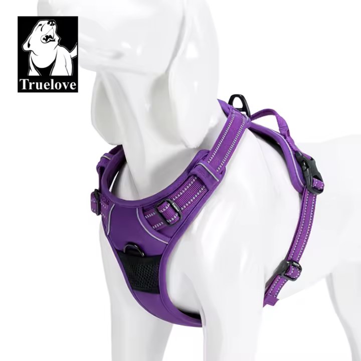 Truelove-arnés de nailon reflectante para perros grandes, Correa Vehicular de seguridad ajustable, acolchada para todo tipo de clima, TLH5651 - 1