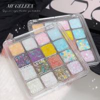 Paleta de Sombras de Ojos de Secuencias Brillantes Gel de Brillo Autoadhesivo para Pelo, Uñas, Cuerpo Belleza en Tonos Azul, Rosa, Amarillo - details 14