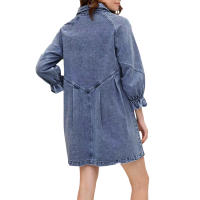 Vestido de mezclilla para mujer Vestido con mangas farol - details 3