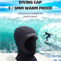 Capucha de neopreno de 3/5MM Unisex, gorro de natación profesional antideslizante, protección contra el frío, traje de neopreno, cubierta para la cabeza, gorro de buceo - details 0