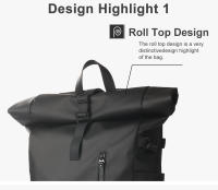 Heroic Knight-mochila enrollable impermeable para hombre y mujer, morral de viaje expandible con carga USB, bolso para portátil de gran capacidad - details 6
