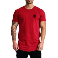 Camiseta Deportiva de Algodón para Hombres Manga Suelta, Impresión Fresca de Verano, Moda Fitness - details 8